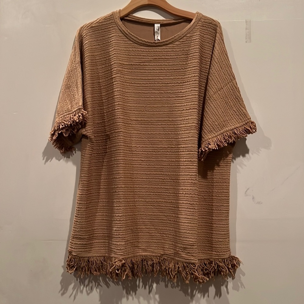 #17 Plus Size Fridge Taupe Top